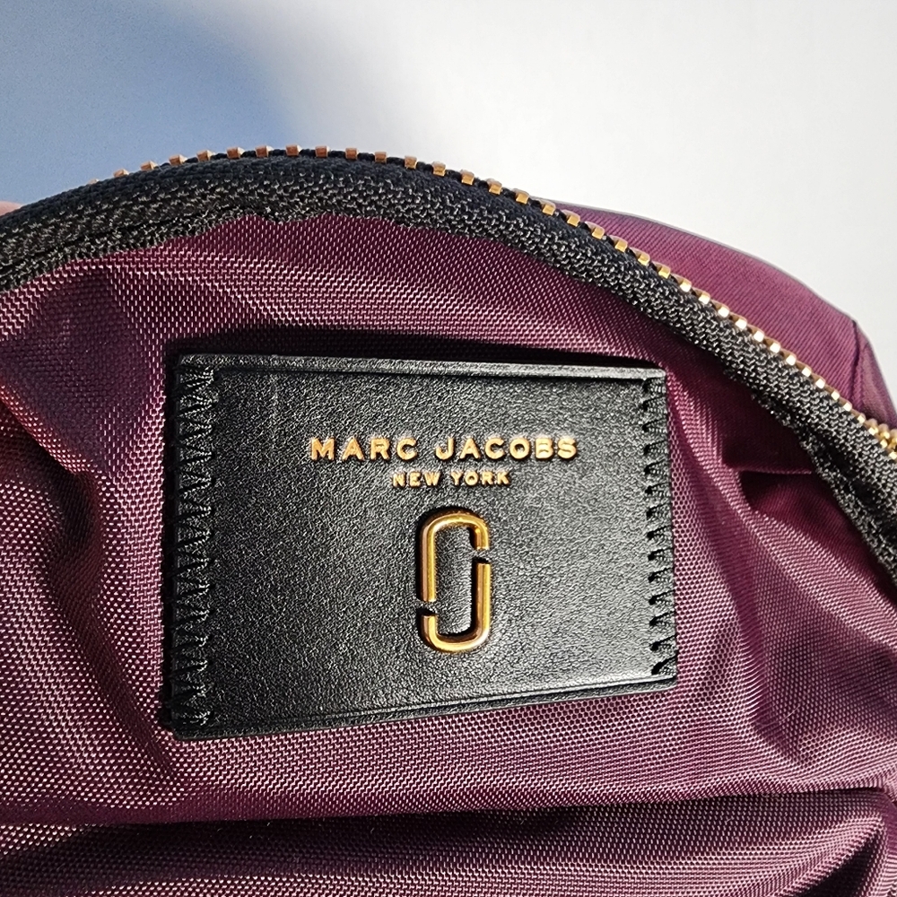 Marc Jacobs The Biker Nylon Medium Backpack in Maroon - Picture 6 of 11